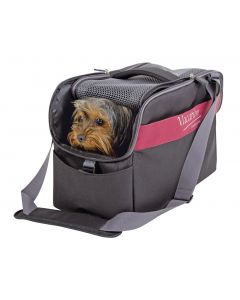 Geanta de transport animale Kerbl negru/rosu 