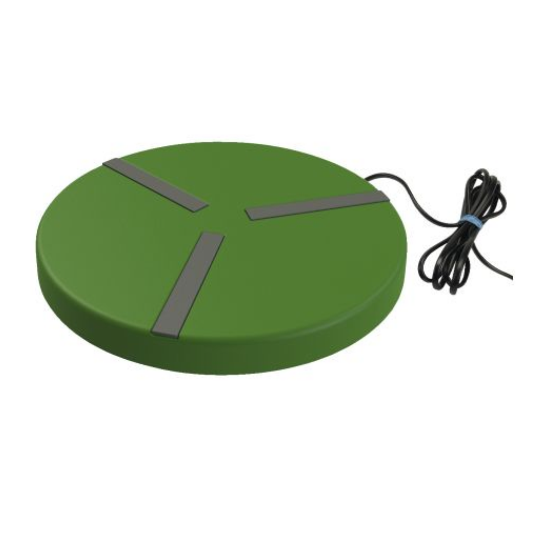 Alt text: Placa de incalzire pentru adapatorile pasarilor, verde, antiderapanta